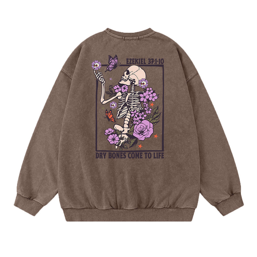 Dry Bones Come To Life Christian Washed Sweatshirt