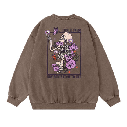 Dry Bones Come To Life Christian Washed Sweatshirt