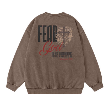 Fead God Christian Washed Sweatshirt