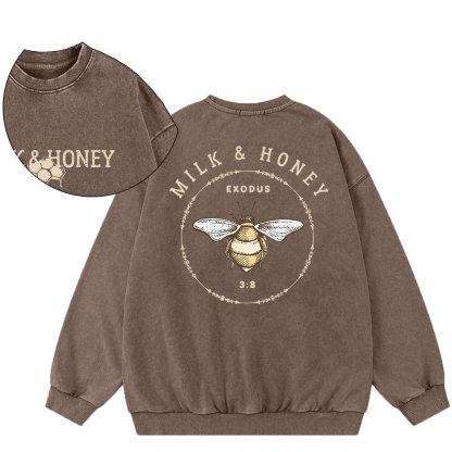 Milk And Honey Christian Washed Sweatshirt