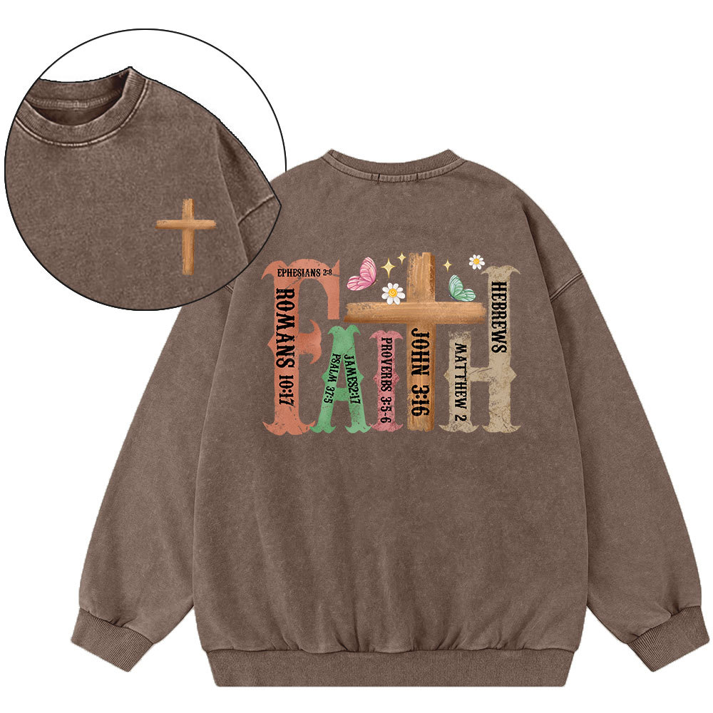 Good News Jesus Loves You Christian Washed Sweatshirt Sale - GuidingCross