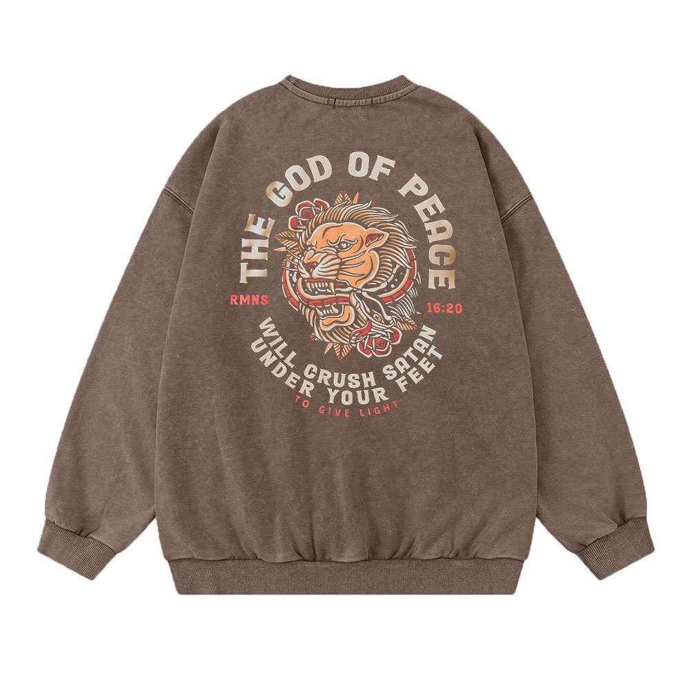 The God Of Peace Christian Washed Sweatshirt