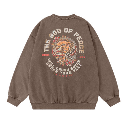 The God Of Peace Christian Washed Sweatshirt