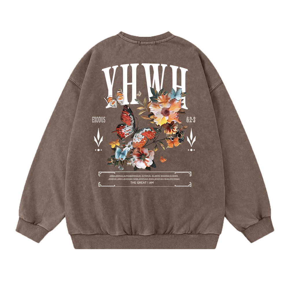 YHWH Christian Washed Sweatshirt