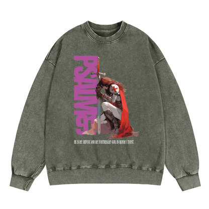 PSALM Christian Washed Sweatshirt