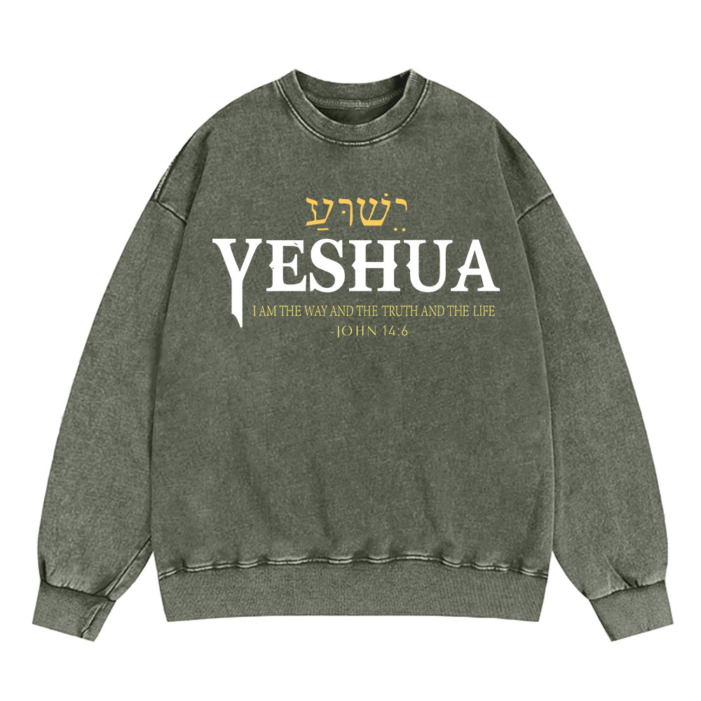 YESHUA Christian Washed Sweatshirt