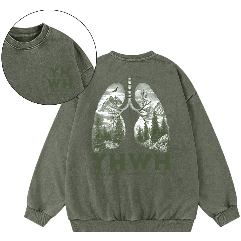 YHWH Christian Washed Sweatshirt