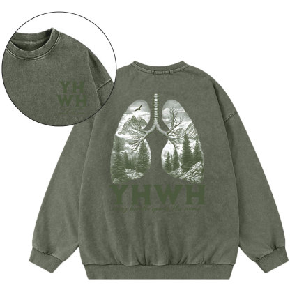 YHWH Christian Washed Sweatshirt