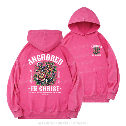 Anchored Christian Washed Hoodie