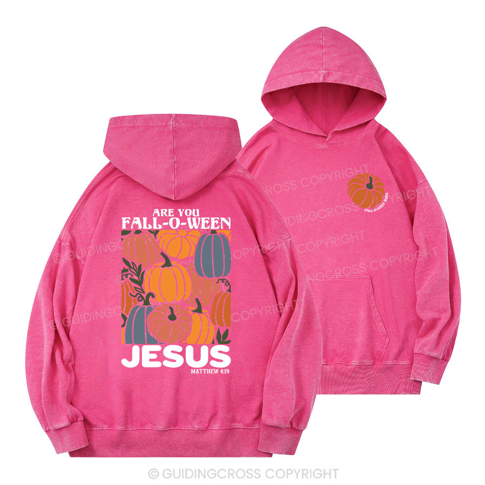 Are You FALL-O-WEEN Jesus Christian Washed Hoodie