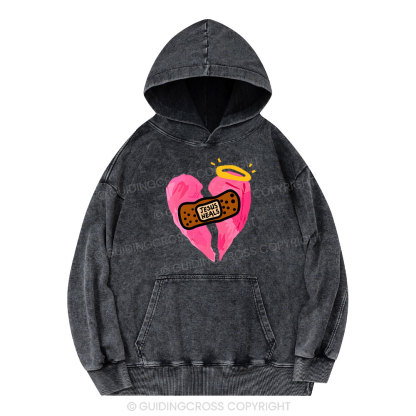 Jesus Heals Christian Washed Hoodie