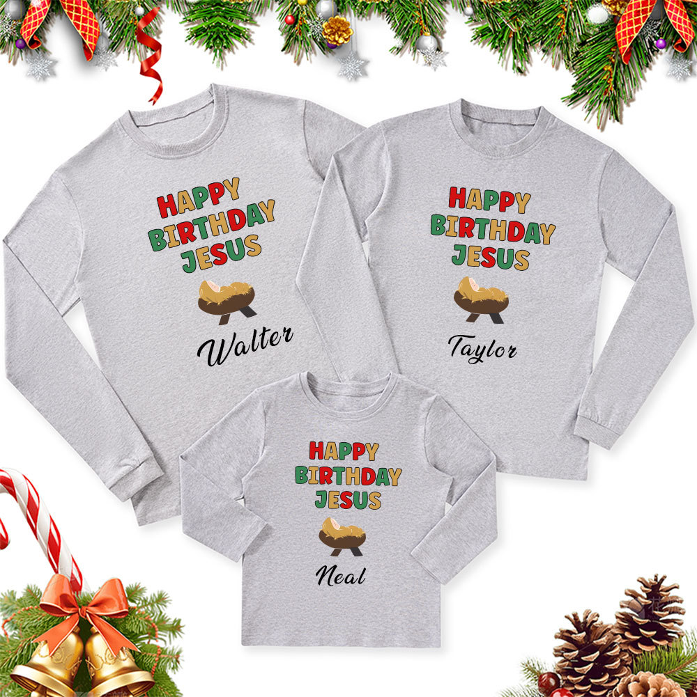 Sample Christmas Family Matching Long Sleeve T-Shirt Sale - GuidingCross