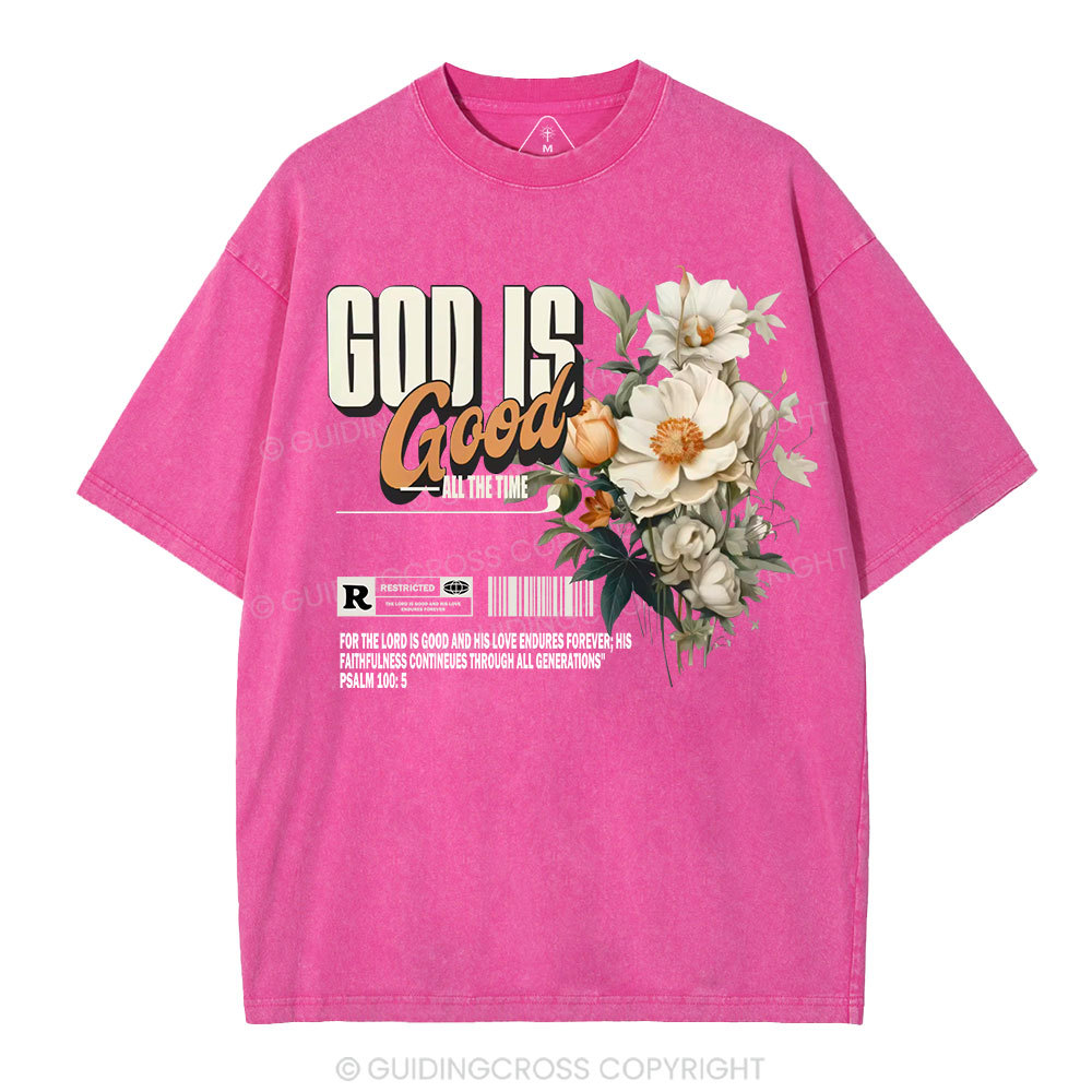 God Is Good Christian Washed T-Shirt