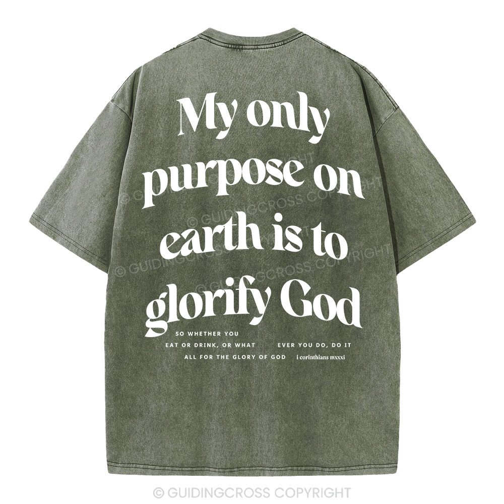 My Only Purpose Christian Washed T-Shirt Sale - GuidingCross