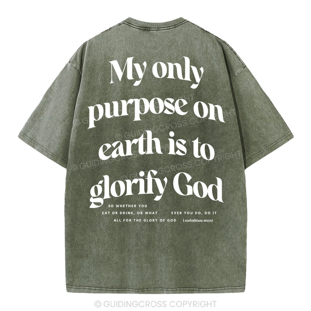 My Only Purpose Christian Washed T-Shirt Sale - GuidingCross