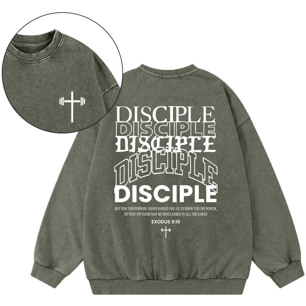 YHWH Christian Washed Sweatshirt Sale - GuidingCross