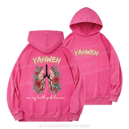 YAHWEH Our Very Breath Speaks His Name Christian Washed Hoodie