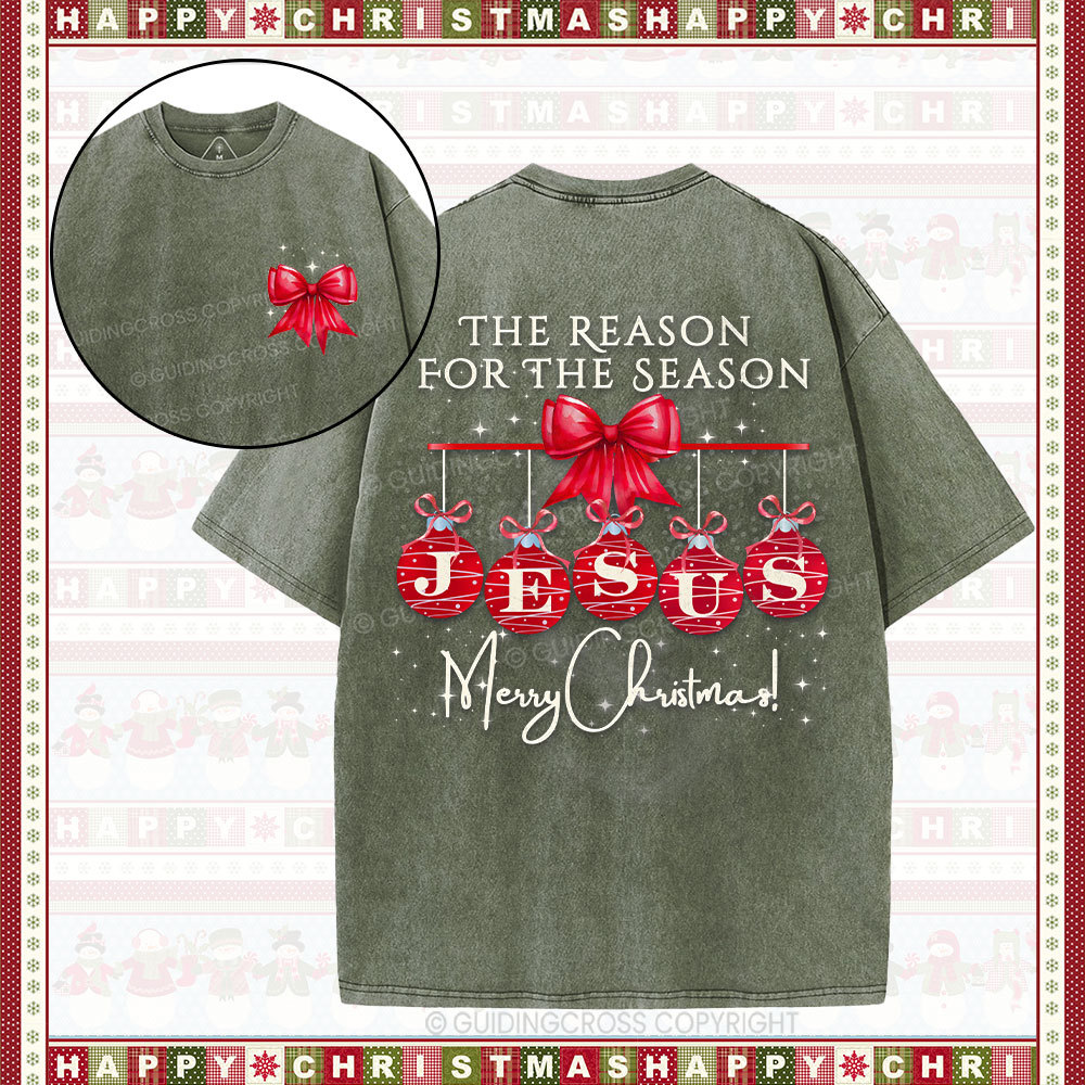 Jesus Reason For Season Christian Washed T-Shirt