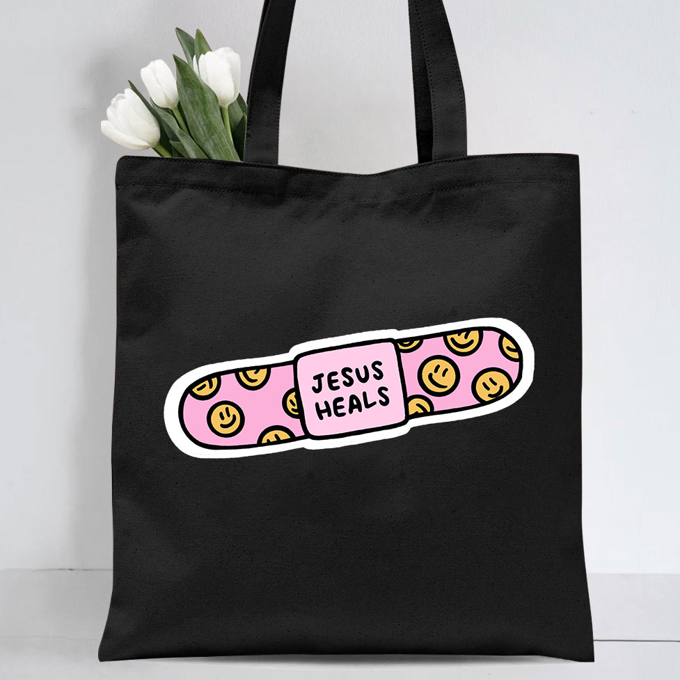 Jesus Heals Christian Canvas Tote Bag