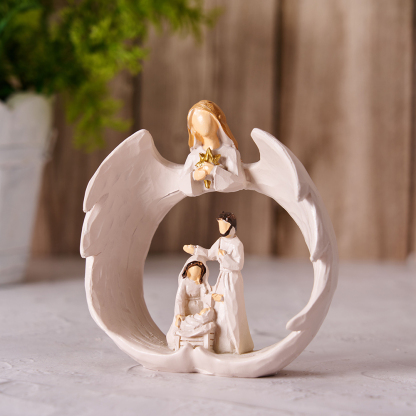 Christmas Resin Nativity Scene Desktop Decorations Christian ornaments