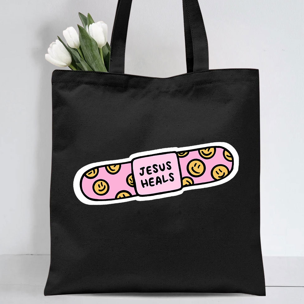 Jesus Heals Christian Canvas Tote Bag