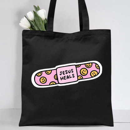 Jesus Heals Christian Canvas Tote Bag