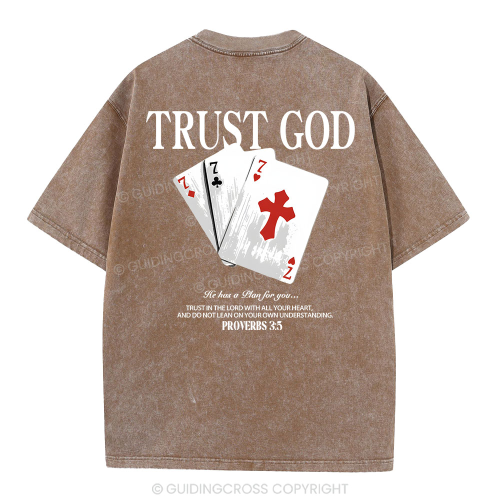Trust God Christian Washed T-Shirt