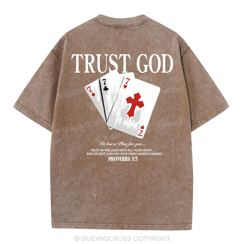 Trust God Christian Washed T-Shirt