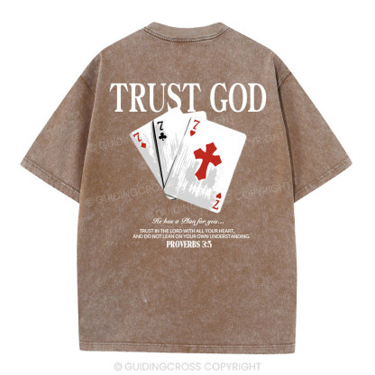Trust God Christian Washed T-Shirt
