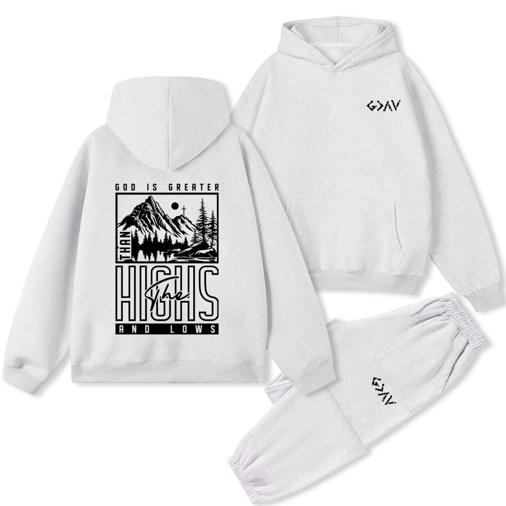 God Is Greater Christian Premium Fleece Hoodie Set