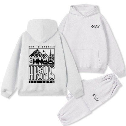 God Is Greater Christian Premium Fleece Hoodie Set