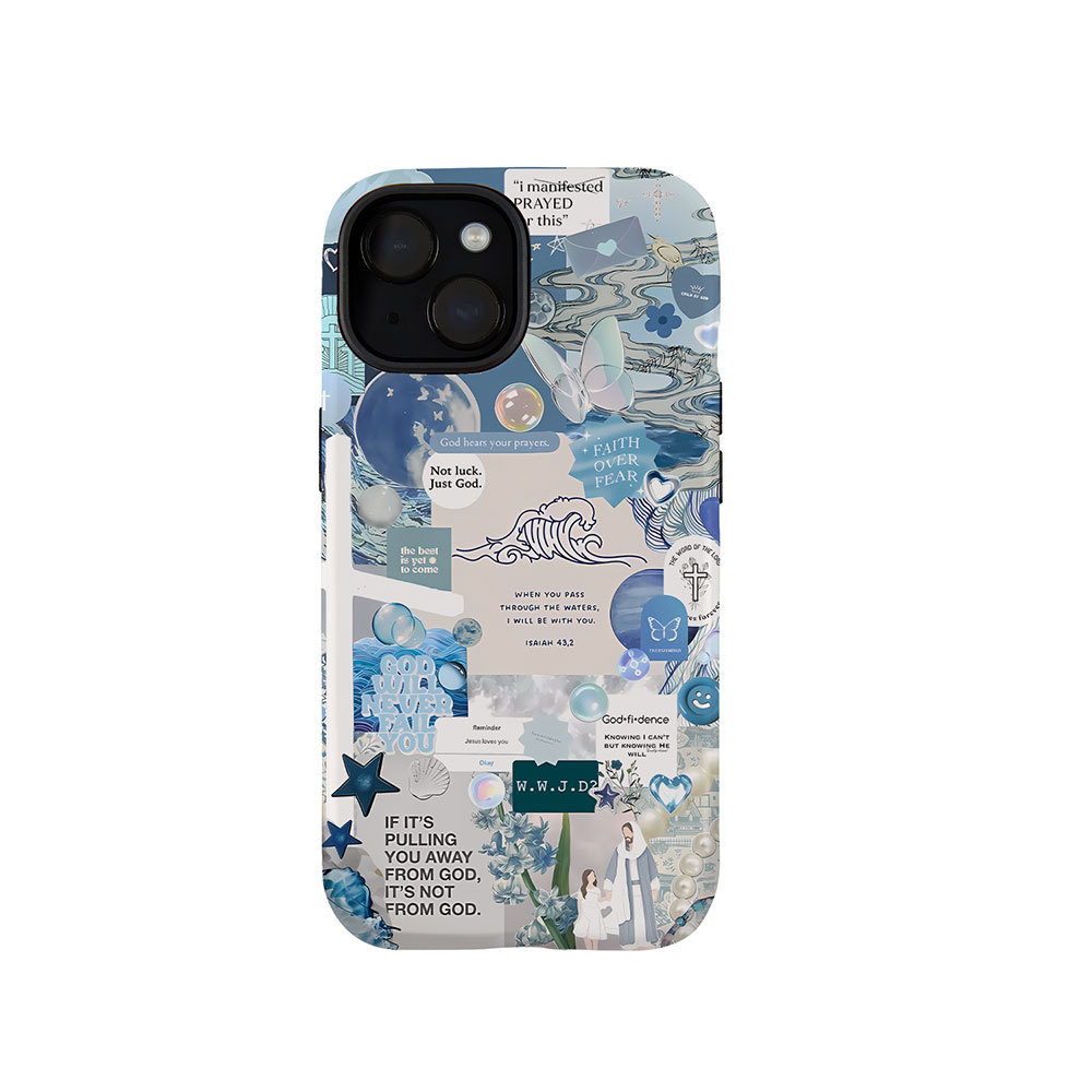 Blue Bible Verse Christian Phone Case