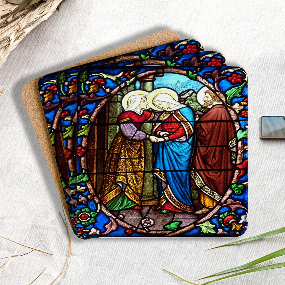 The Saves Retro Christian Wooden Printed Coasters 