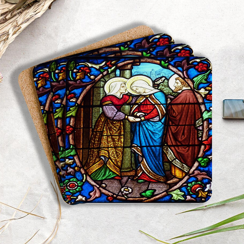 The Saves Retro Christian Wooden Printed Coasters 