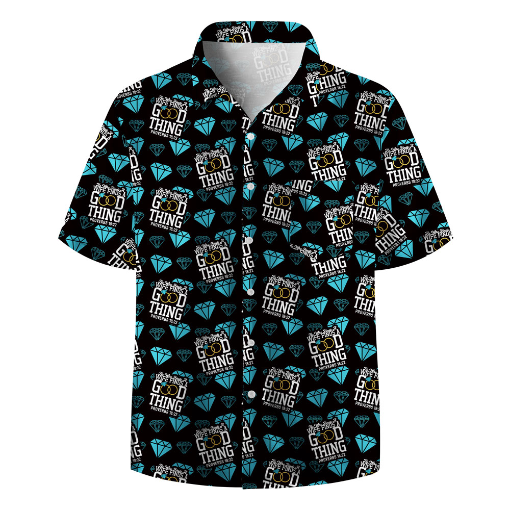 Find Good Things Christian Dark Couple Hawaiian Shirt