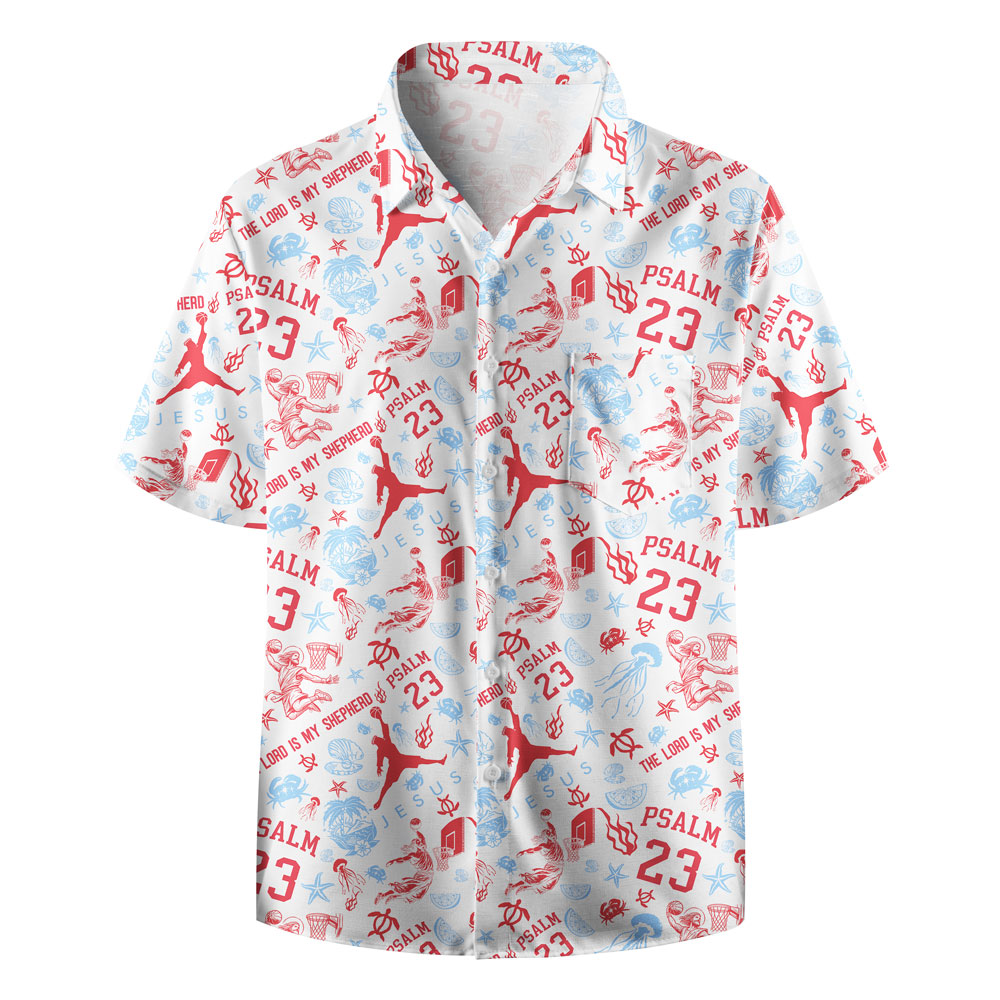 The Lord Is My Shepherd PSALM Christian Hawaiian Shirt