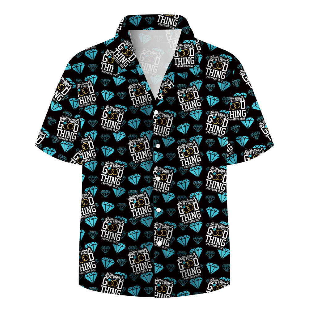 Find Good Things Christian Dark Couple Hawaiian Shirt