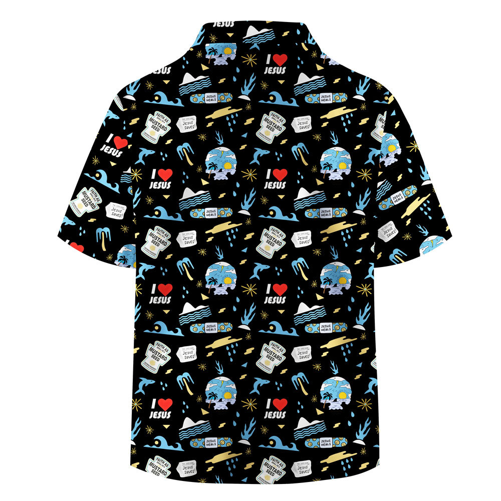 Faith As Small As A Mustard Seed Black Christian Hawaiian Shirt