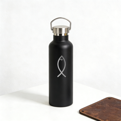 Christian Stainless Steel Insulated Sports Bottle with Handle