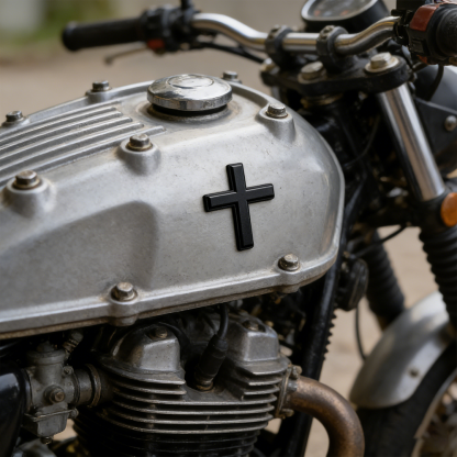 Christian 3D Metal Cross Car Emblem Sticker