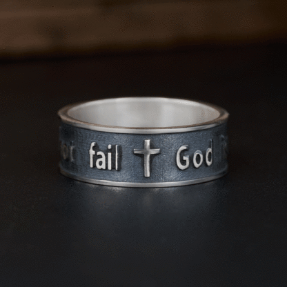 God is within Her - Bible Verse Psalm 46:5 Sterling Silver Band Ring