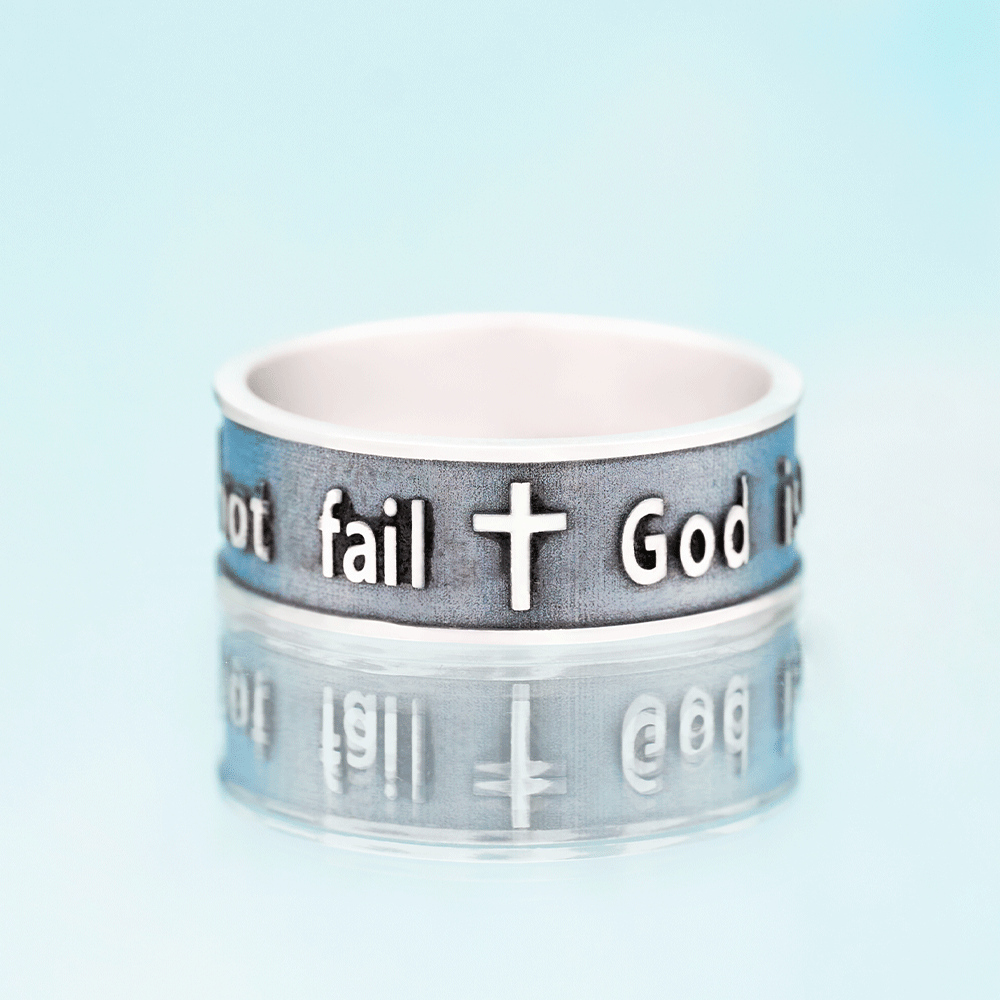 God is within Her - Bible Verse Psalm 46:5 Sterling Silver Band Ring