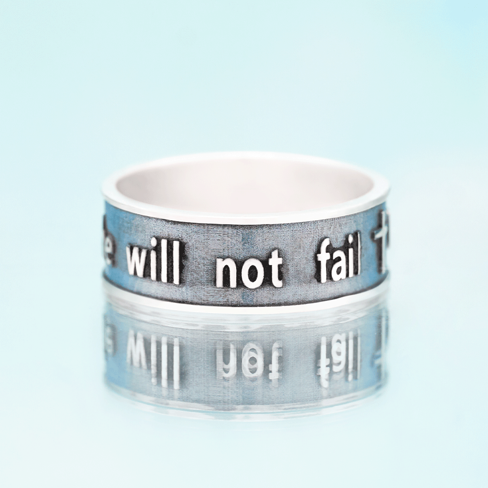 God is within Her - Bible Verse Psalm 46:5 Sterling Silver Band Ring