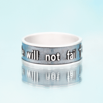 God is within Her - Bible Verse Psalm 46:5 Sterling Silver Band Ring