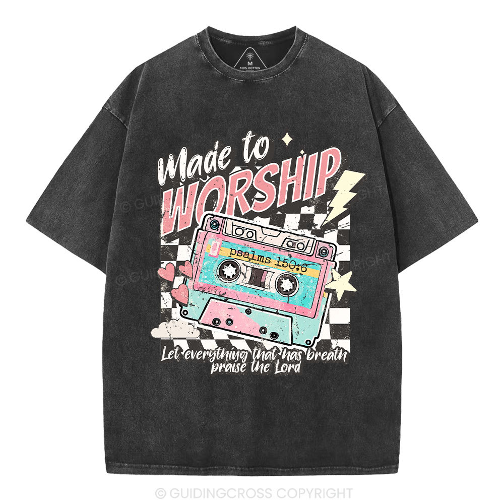 Made To Worship Christian Washed T-Shirt