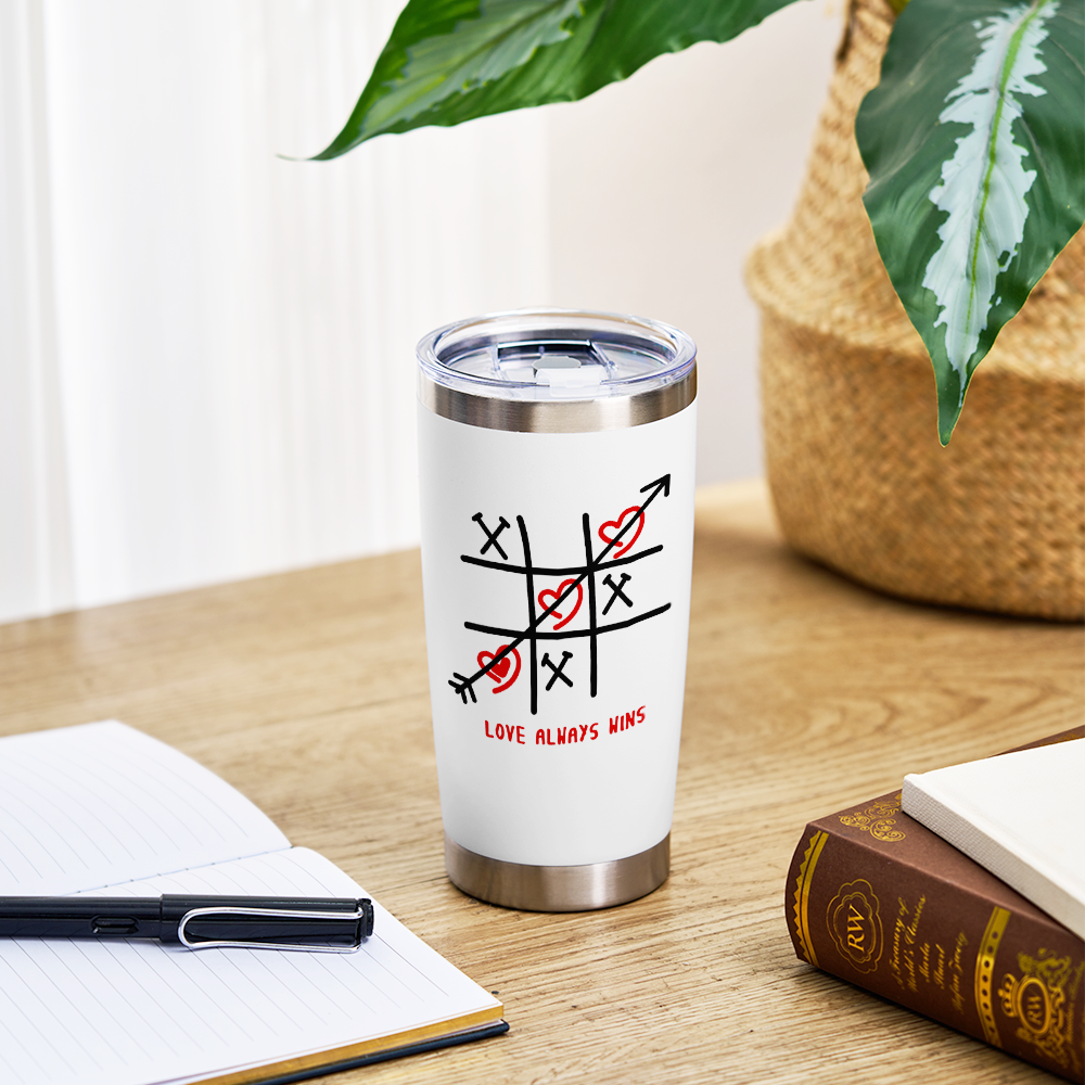 Personalized Love Always Wins Tumbler