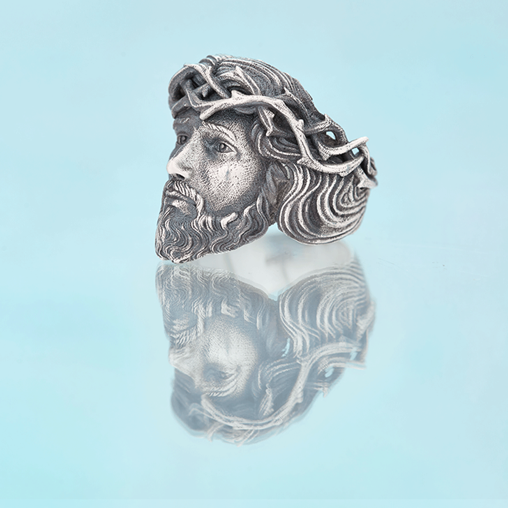 Jesus Christ Sterling Silver Ring