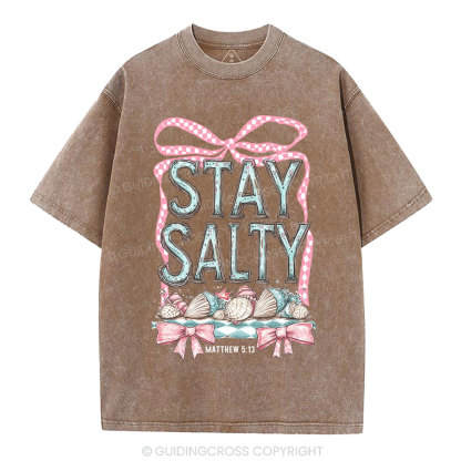 Stay Salty Christian Washed T-Shirt