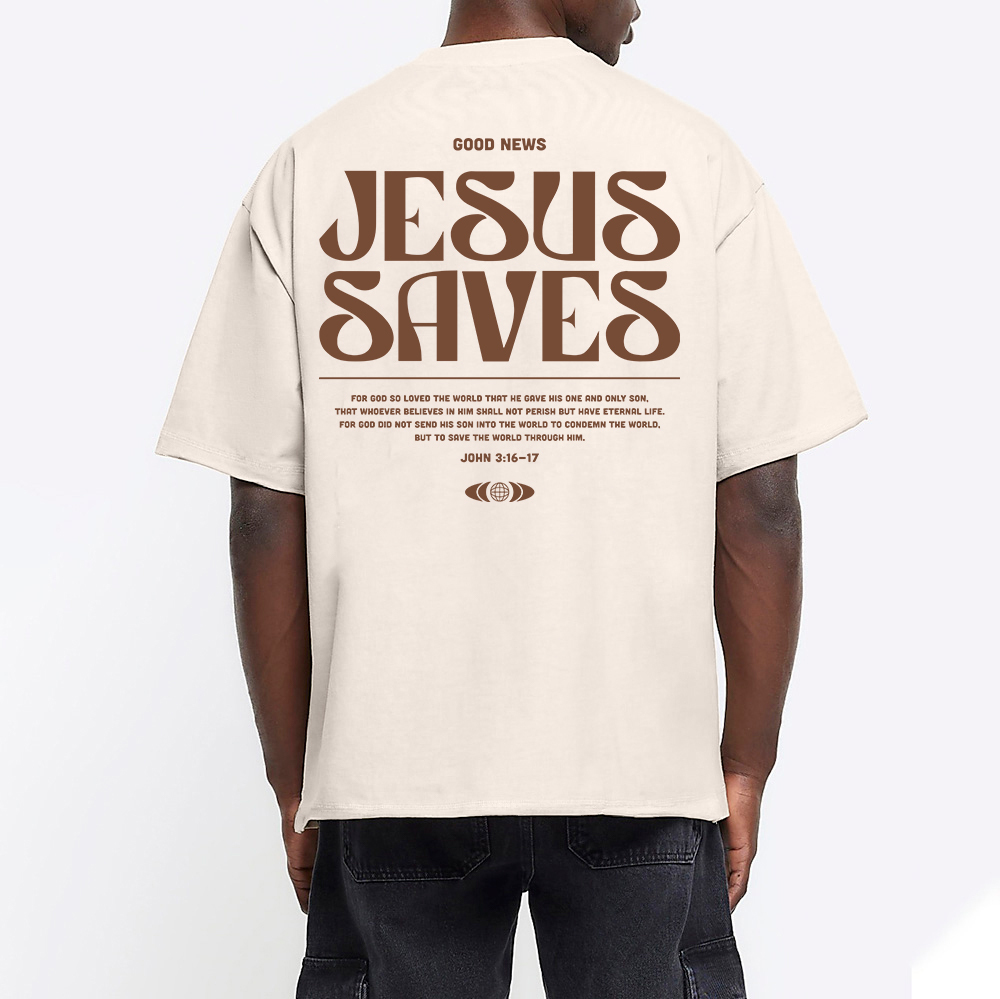 Jesus Saves Christian Washed T-Shirt