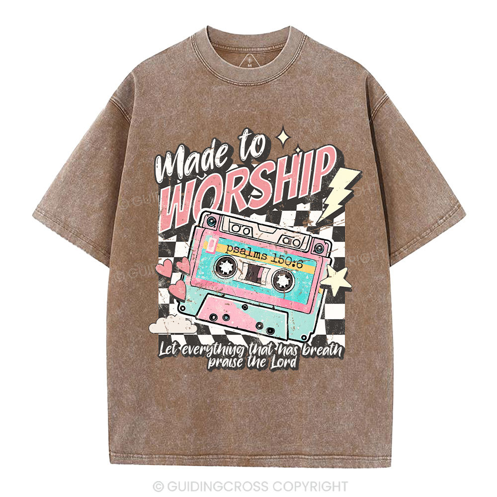 Made To Worship Christian Washed T-Shirt